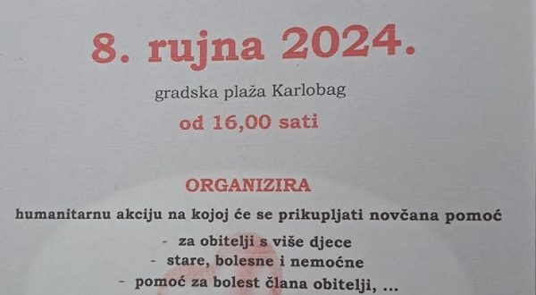 Humanitarna akcija na Gradskoj plaži u Karlobagu