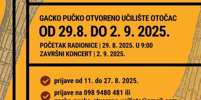 Prijave na radionicu sviranja dangubice u Otočcu