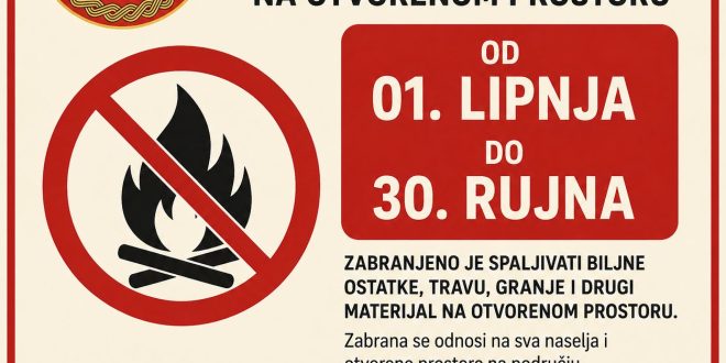 ZABRANA SPALJIVANJA NA OTVORENOM