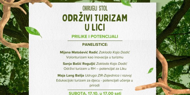 Novi pogledi na turizam u Lici – u Lovincu se sutra govori o volonturizmu i učenju u prirodi